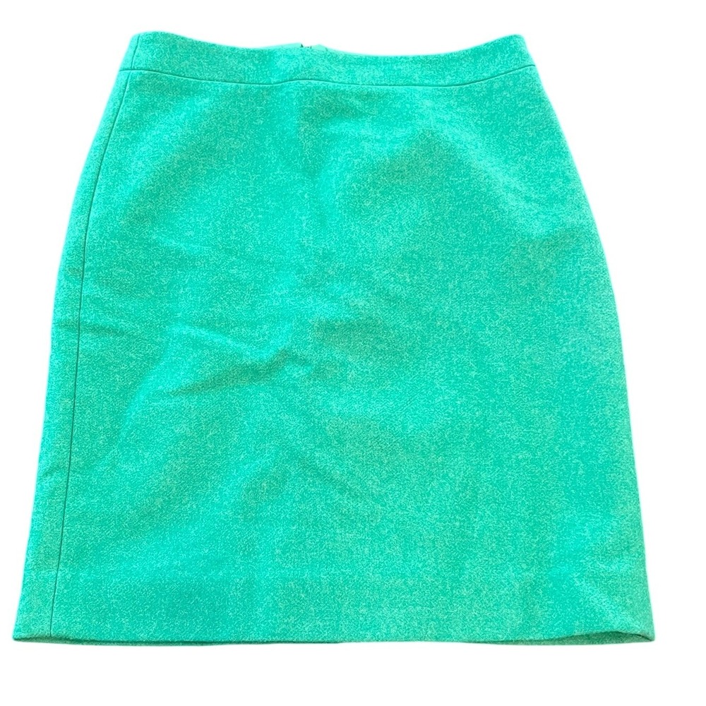 J.Crew The Pencil Skirt Emerald Green Wool Blend Sze 2 Professional Career Skirt